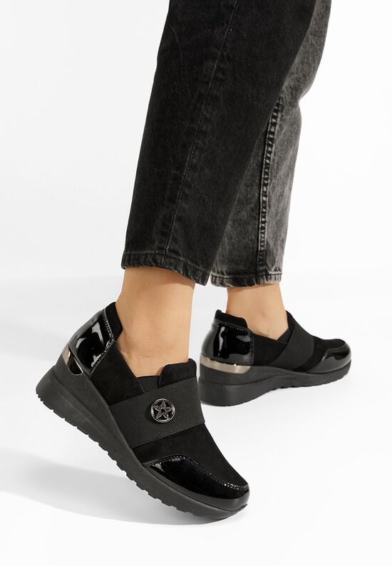 Cникърси на платформа Vieva черни, Размер: 39- Zapatos