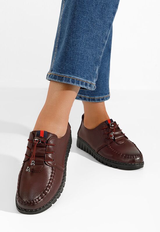 Ежедневни обувки Emilyse Винено червено, Размер: 37- Zapatos