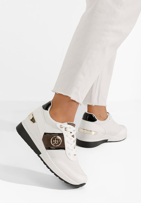 Cникърси на платформа Rhisa бели, Размер: 37- Zapatos