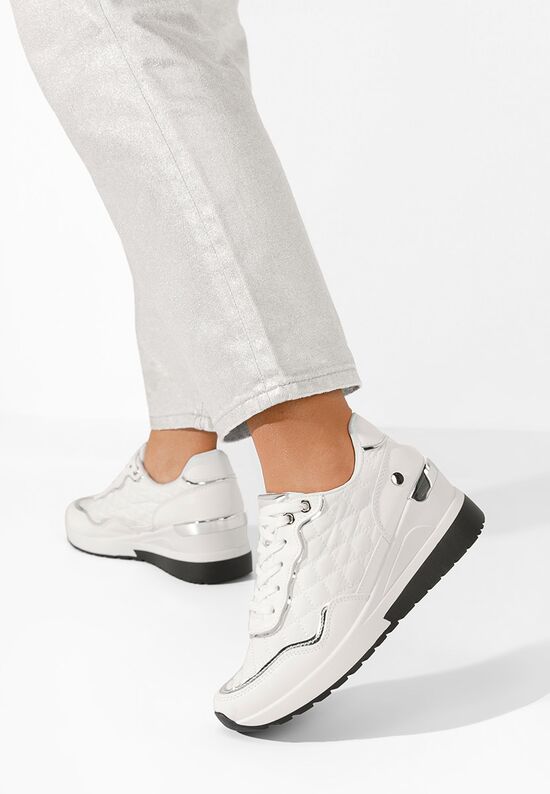 Cникърси на платформа Gavia бели, Размер: 41- Zapatos