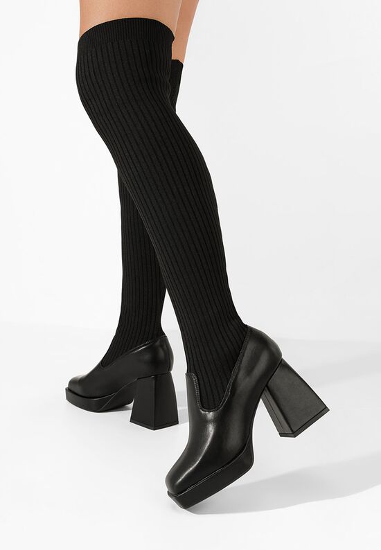 Висок чизми Amarilla черен, Размер: 39- Zapatos