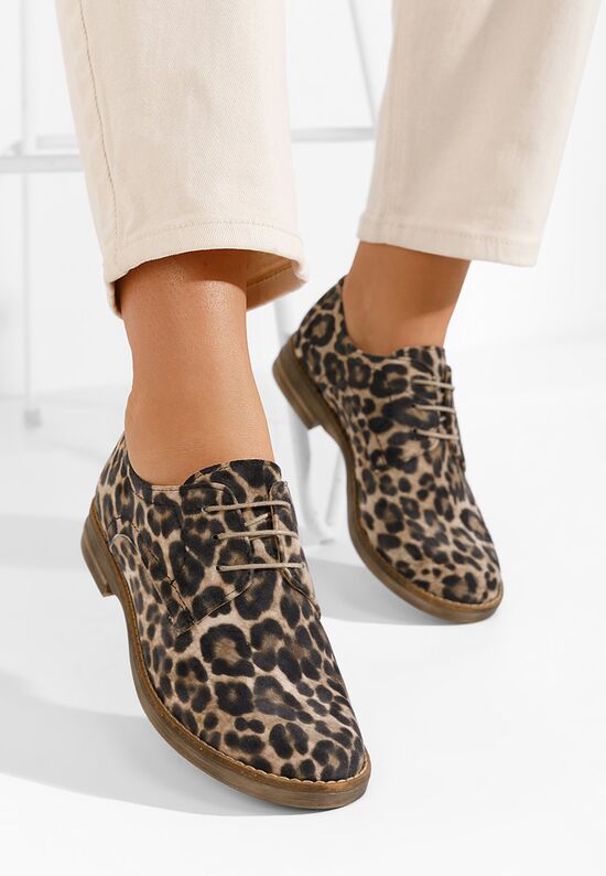 Дамски обувки derby Otivera леопарди, Размер: 37- Zapatos