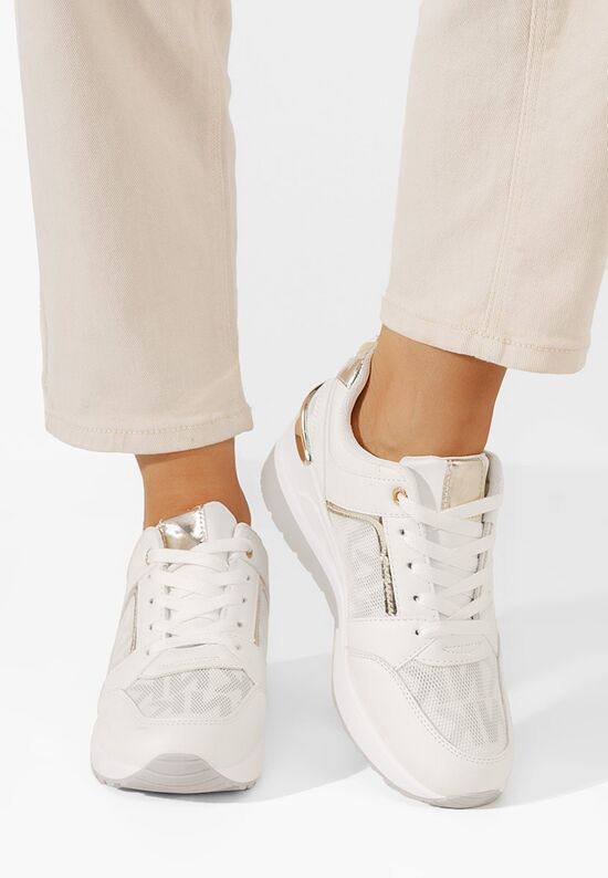 Cникърси на платформа Velola бели, Размер: 39- Zapatos