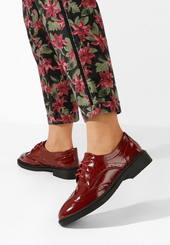 Дамски обувки brogue Pheronia Винено червено, Размер: 39- Zapatos