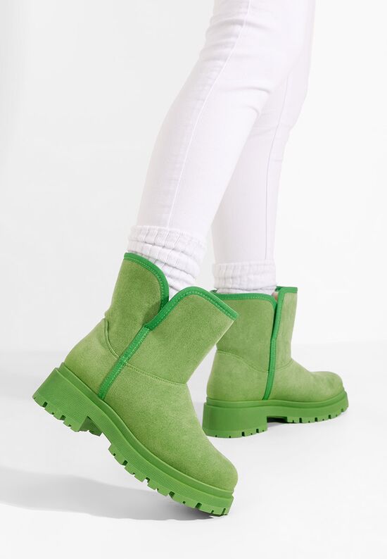 Дамски ботуши tip Ugg Octavia зелен, Размер: 38- Zapatos