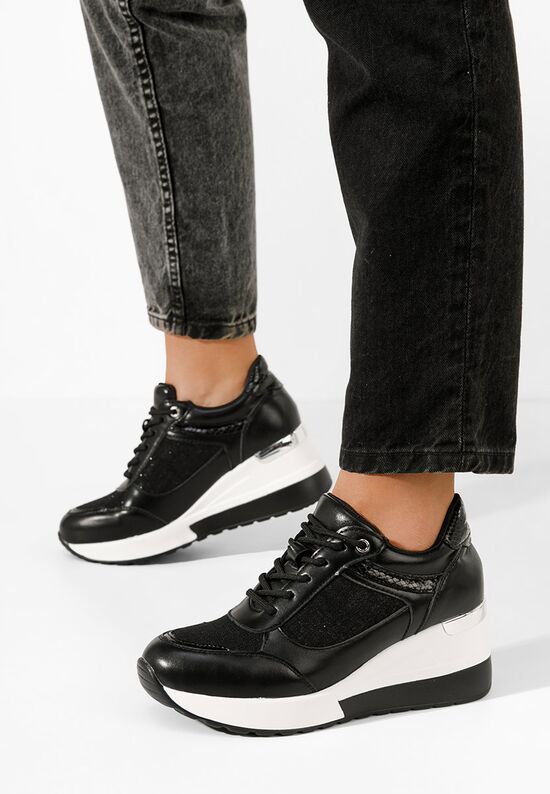 Cникърси на платформа Breves черни, Размер: 40- Zapatos