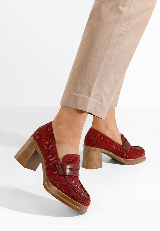 Дамски мокасини Evia V2 Винено червено, Размер: 37- Zapatos