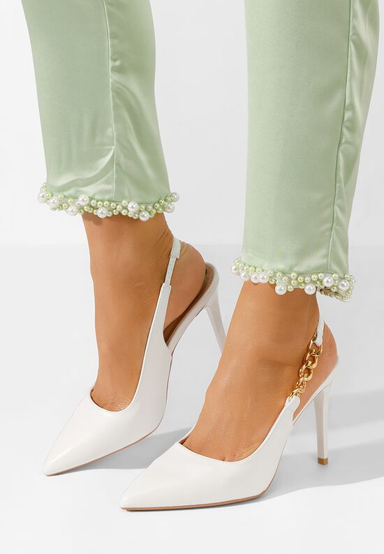Дамски обувки Elemia бели, Размер: 38- Zapatos
