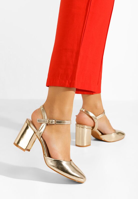 Обувки на ток Asmita златен, Размер: 37- Zapatos