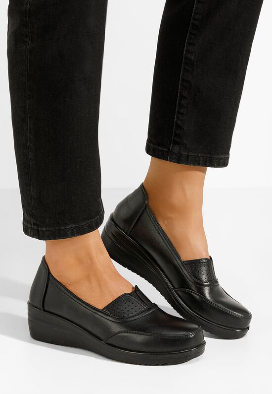 Mокасини на платформа Marilena черни, Размер: 40- Zapatos