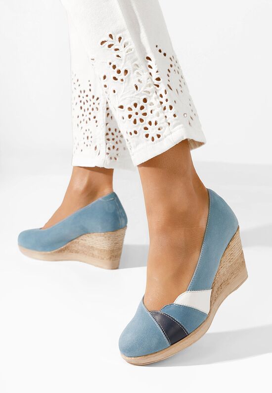 Обувки на платформа Iryela светло син, Размер: 37- Zapatos